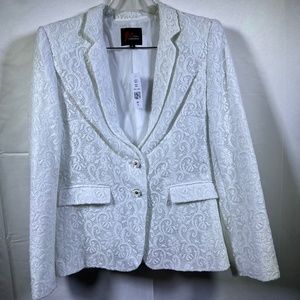 John Meyer Studio Sweet Lace Dress Jacket White: NWT
